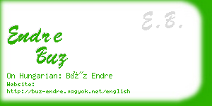 endre buz business card